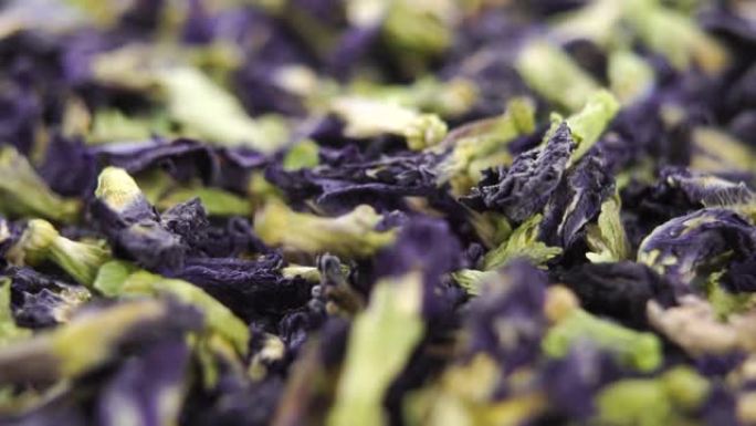 常熟蓝茶，落干紫花瓣藏花