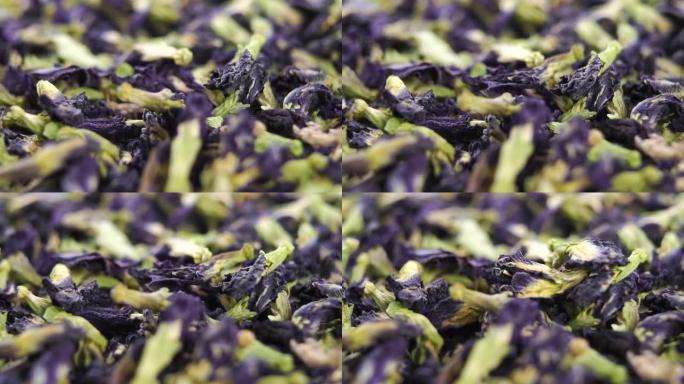 常熟蓝茶，落干紫花瓣藏花