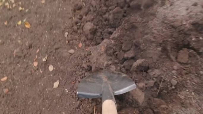 挖掘固体地面