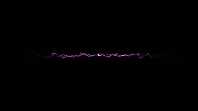 黑色背景下紫色光迹爆裂的数字动画