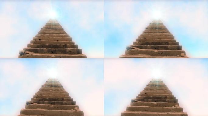 通往天堂的阶梯的抽象概念