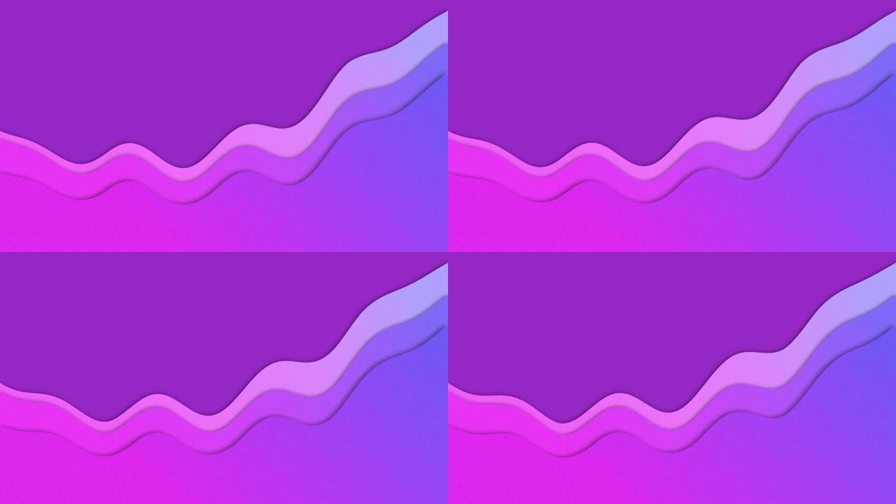 红色灯光下的紫色波浪动画