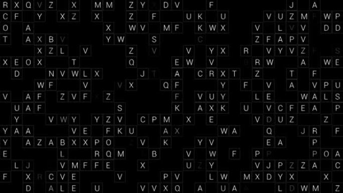 巴布亚新几内亚阿尔法。循环字母，单词ABC代码密码黑客效应。填字游戏