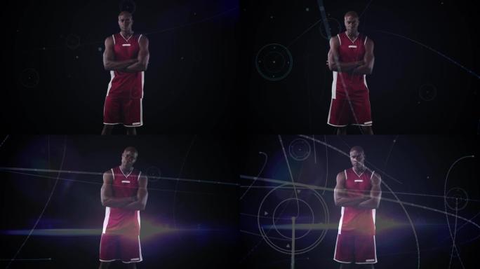 非裔美国篮球运动员的连接网络动画