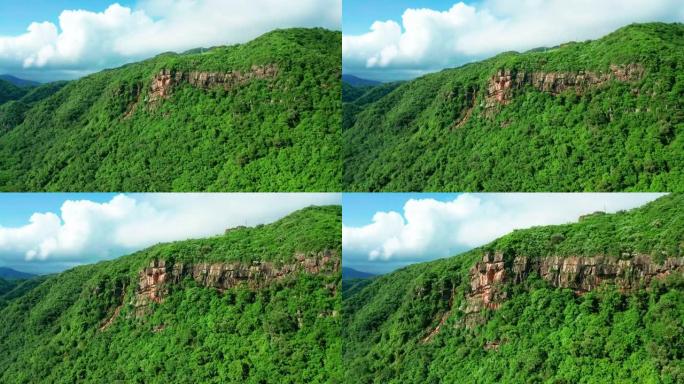台湾山上的面岩鸟瞰图