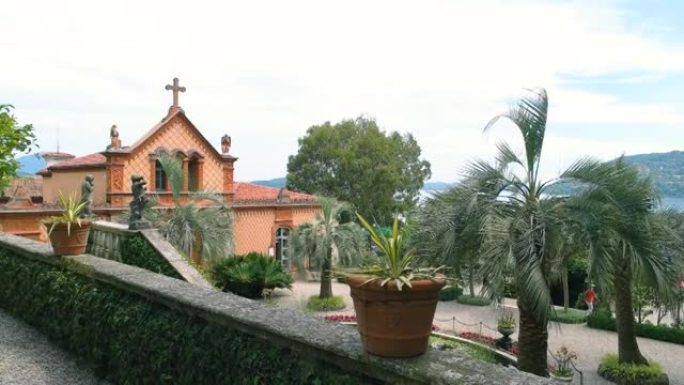 伊索拉·马德雷，花园和教堂。