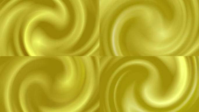 4k抽象黄色氖梯度流动液波
