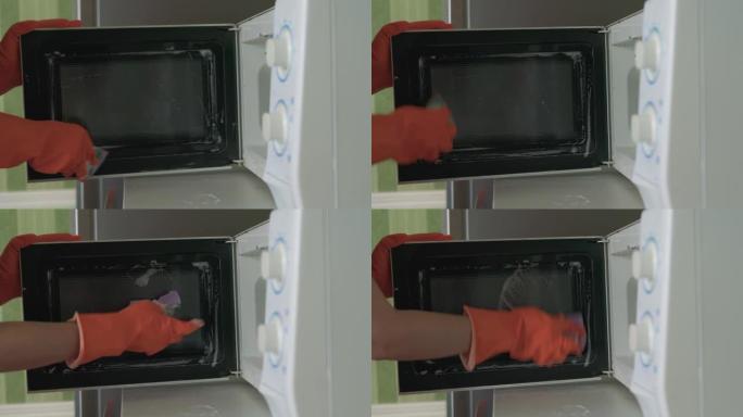 用醋清洗微波炉