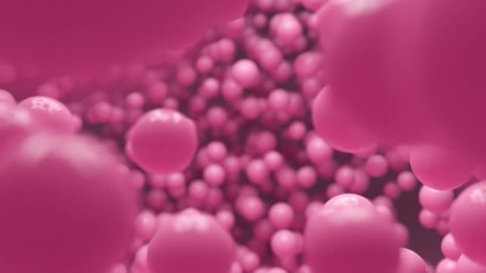 粉色抽象球体形状背景三维