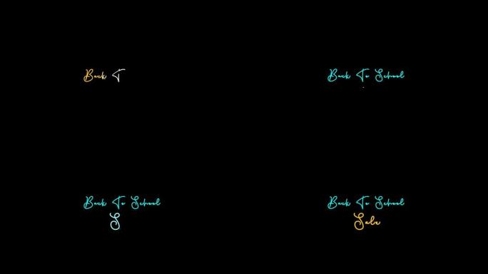 回到学校销售排版动画运动图形平面动画4k