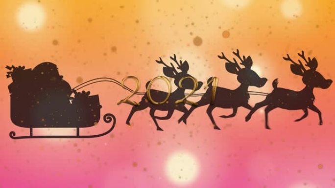 驯鹿雪橇上的圣诞老人动画2021年文本