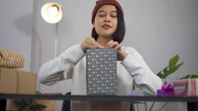 亚洲女性包装礼物盒