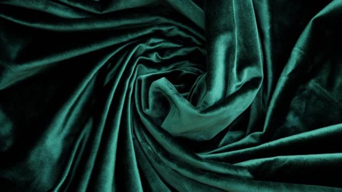 优雅柔软闪亮的绿色天鹅绒织物纺织品。