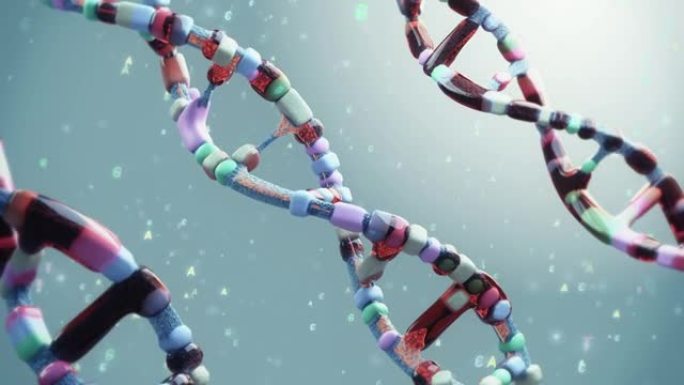 DNA编码。双螺旋背景结构