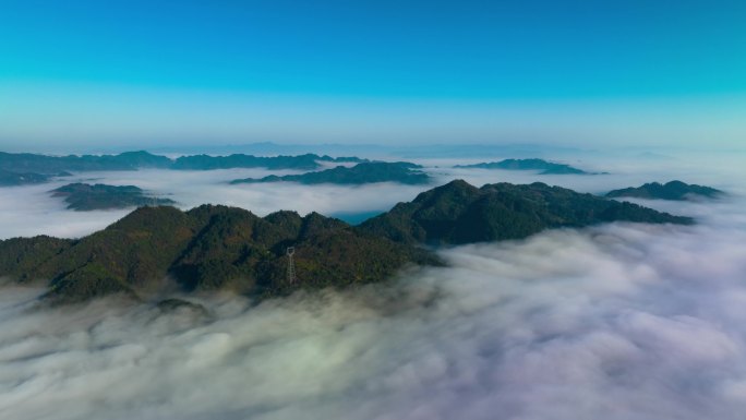 航拍延时日出云海山山川壮丽山河