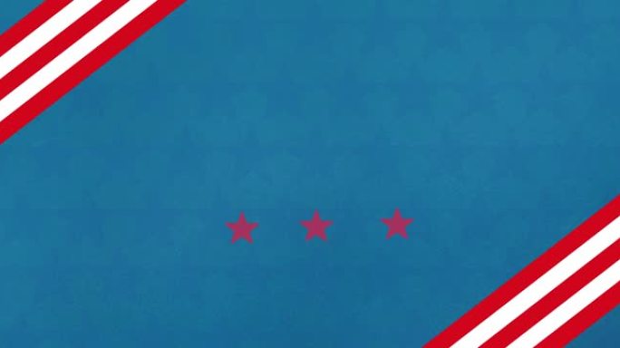 动画的星条旗与复制空间的美利坚合众国的蓝色