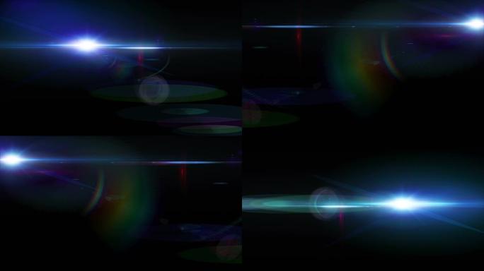 倾斜耀斑抽象光背景环4K