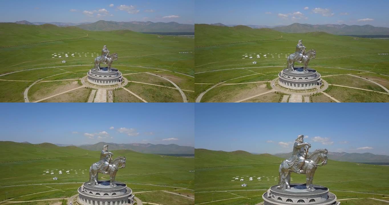 乌兰巴托。2019年7月15日，蒙古。乌兰巴托的成吉思汗纪念碑