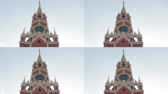 克里姆林宫莫斯科大钟和钟声的Spasskaya塔
