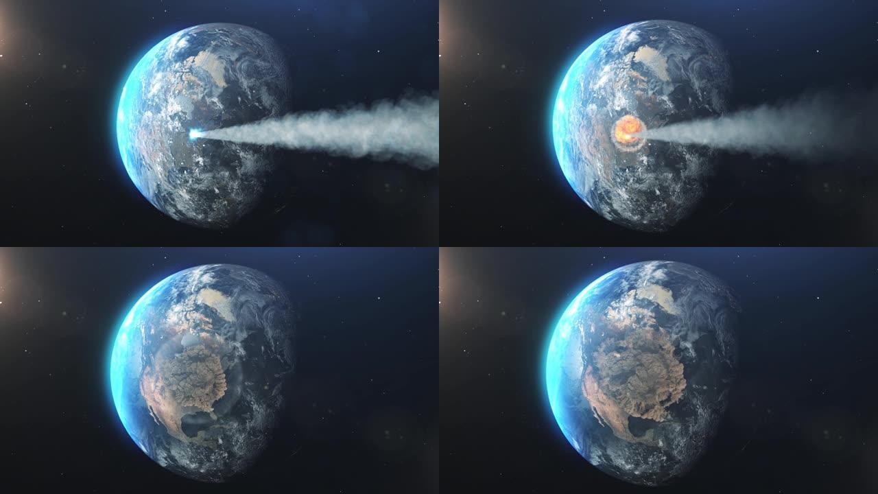冰彗星撞击北美，产生巨大的尘埃冲击波