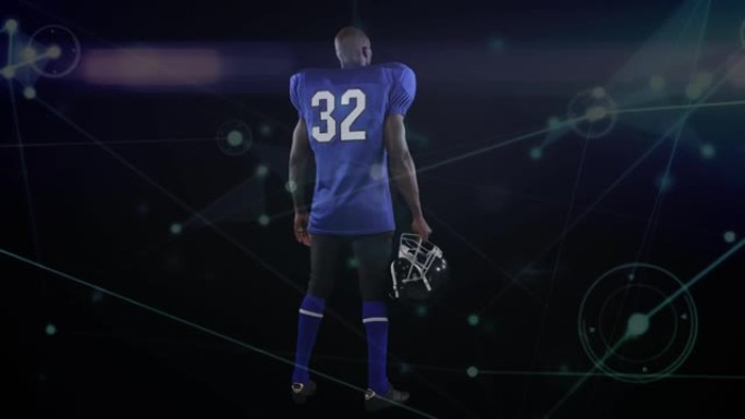 非裔美国美式足球运动员的连接网络动画