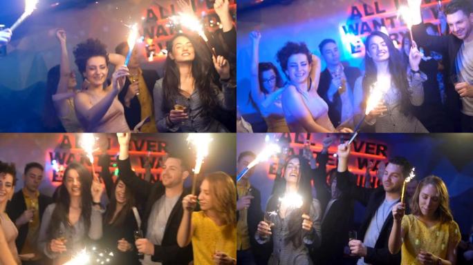 闪亮的新年庆祝活动