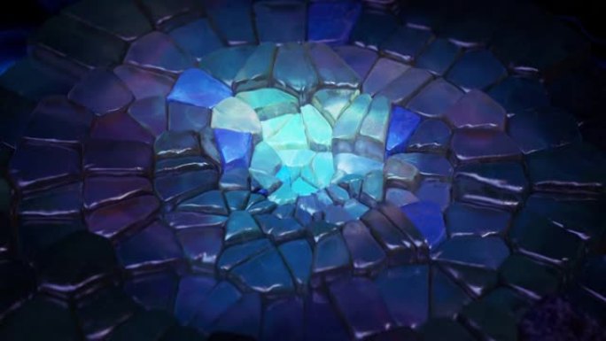 魔法幻想水晶石无缝循环3D渲染动画