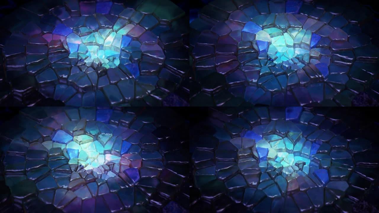 魔法幻想水晶石无缝循环3D渲染动画