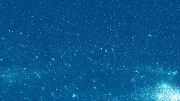 深蓝色背景下的落雪动画