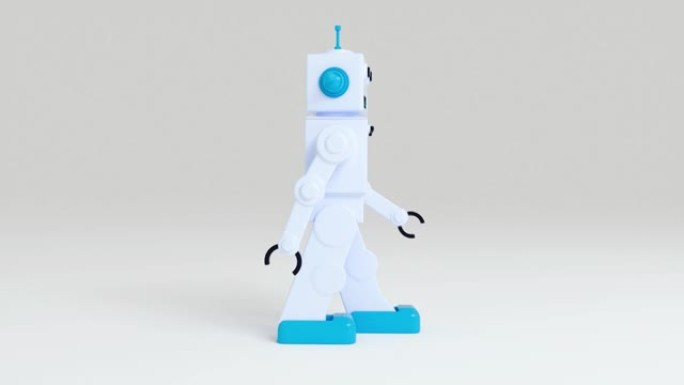 一个塑料玩具机器人 (3d渲染)