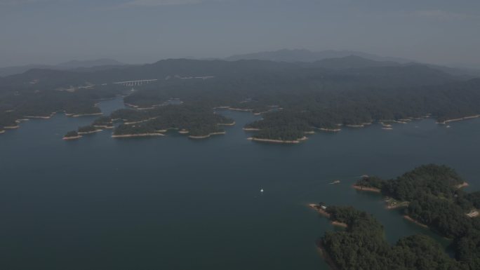 广州从化森林公园湖泊水库4K航拍素材