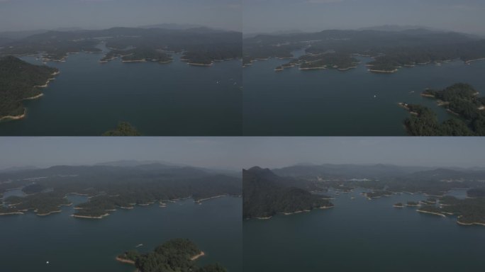 广州从化森林公园湖泊水库4K航拍素材