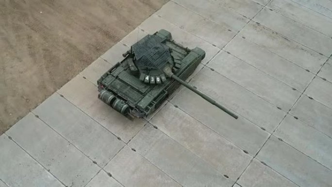 鸟瞰图-范围内的重型坦克