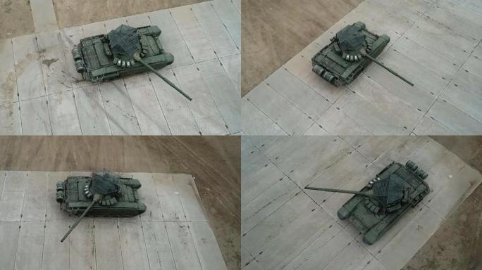 鸟瞰图-范围内的重型坦克