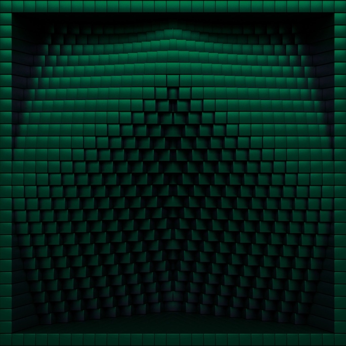 【裸眼3D】墨绿哑光奢华光影空间立体方块