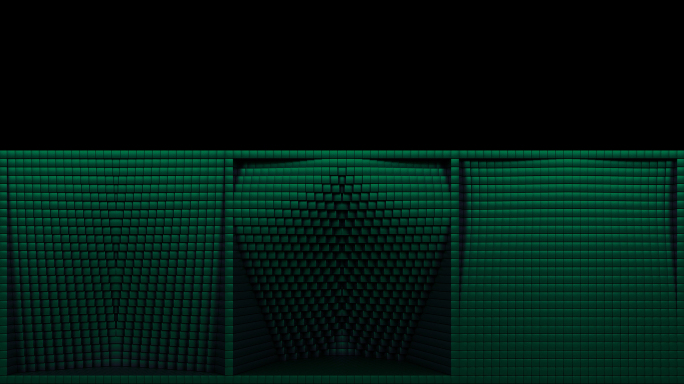 【裸眼3D】墨绿哑光奢华光影空间立体方块