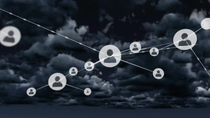 天空乌云上的个人资料图标网络