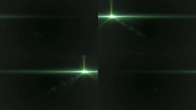 黑色背景下的绿色光斑数字动画