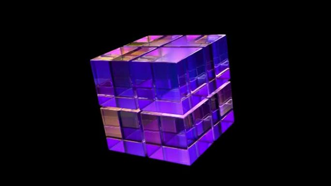 玻璃立方体环4K光效艺术设计设计模型
