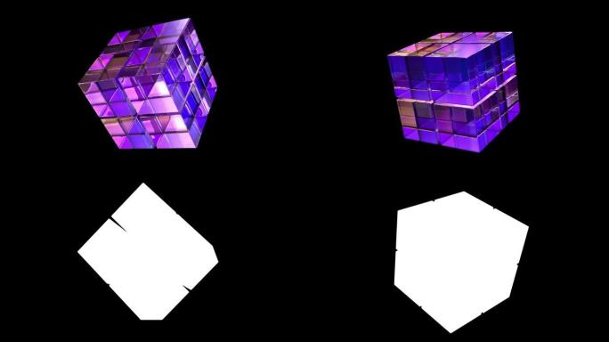 玻璃立方体环4K光效艺术设计设计模型