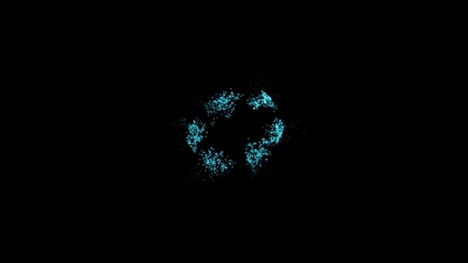 抽象技术蓝色球体背景由动画线和点、粒子制成。