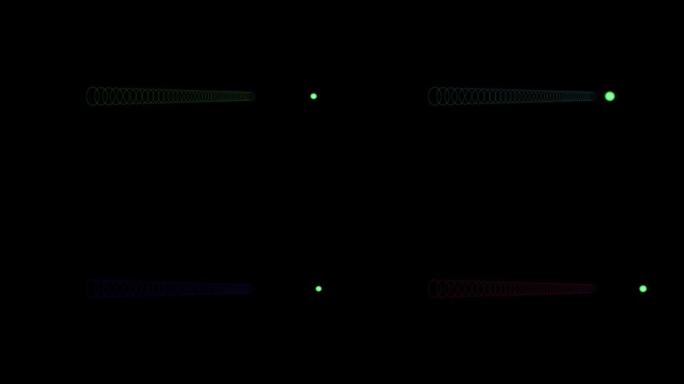 绿芯圆球线圈加速发射数字运动图形