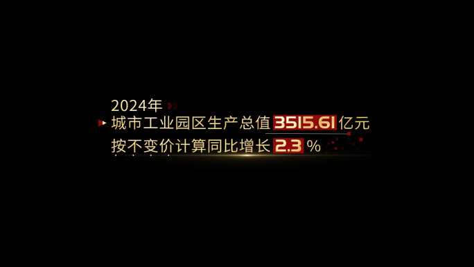 红色党政数据字幕条