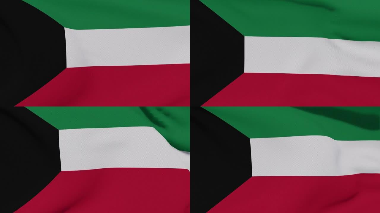 旗帜科威特爱国民族自由，无缝循环