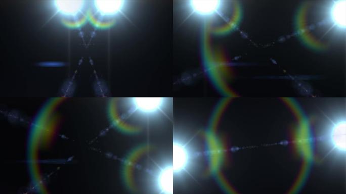 倾斜耀斑抽象光背景环4K