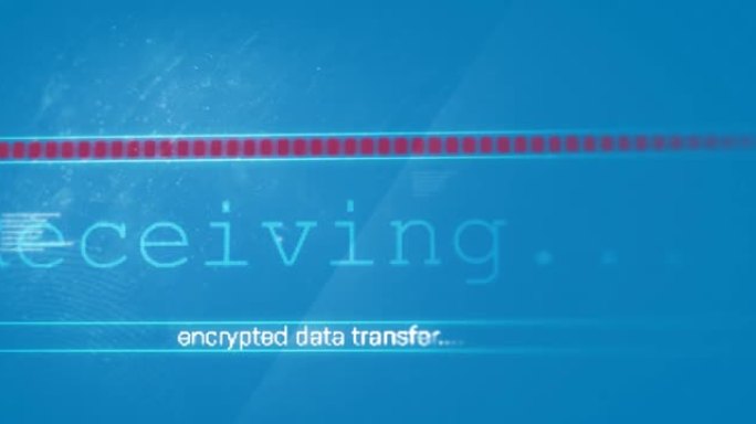 蓝色背景上的数据处理动画