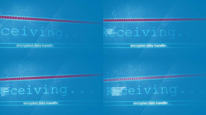 蓝色背景上的数据处理动画