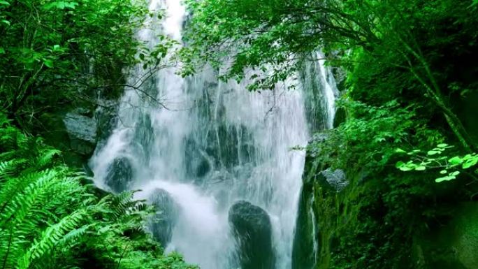 日本北海道山溪大瀑布瀑布溪水
