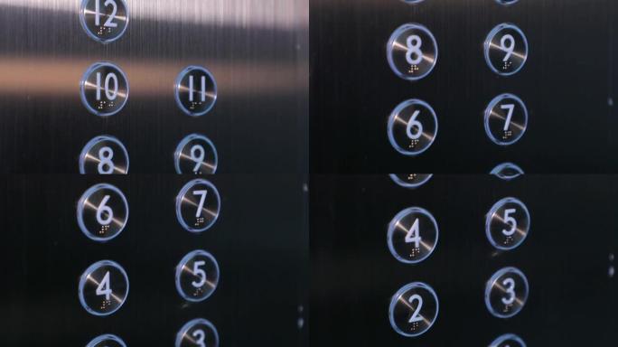新乘客电梯中的按钮