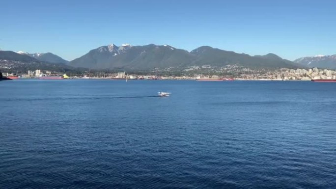 海上飞机辽阔大海航拍中国大海沙滩